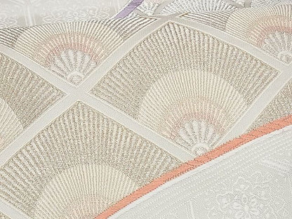 平和屋着物■六通柄袋帯 唐織 切嵌吉祥文 金銀糸 逸品 ng3149