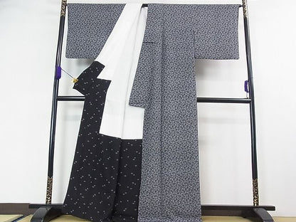 平和屋本店■極上　人間国宝　小宮康孝　江戸小紋　大根とおろし金　黒地　逸品　3kh1631 - 平和屋