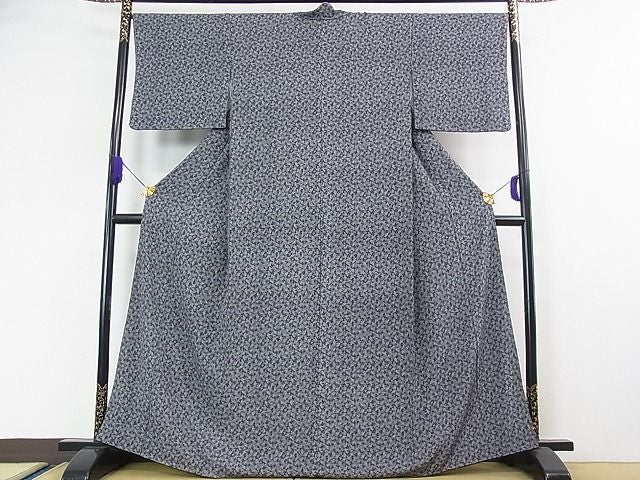 平和屋本店■極上　人間国宝　小宮康孝　江戸小紋　大根とおろし金　黒地　逸品　3kh1631 - 平和屋