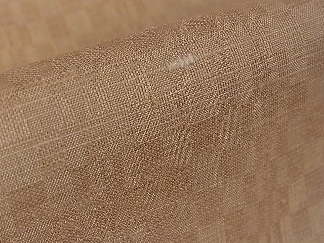 平和屋本店■極上　座繰り紬　芝崎重一　単衣　五倍子染　三越扱い　たとう紙付き　逸品　未使用　3kh1640 - 平和屋