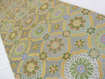 平和屋本店■極上　龍村晋謹製　全通柄袋帯　江華蜀紅錦　金銀糸　逸品　3kh1703 - 平和屋