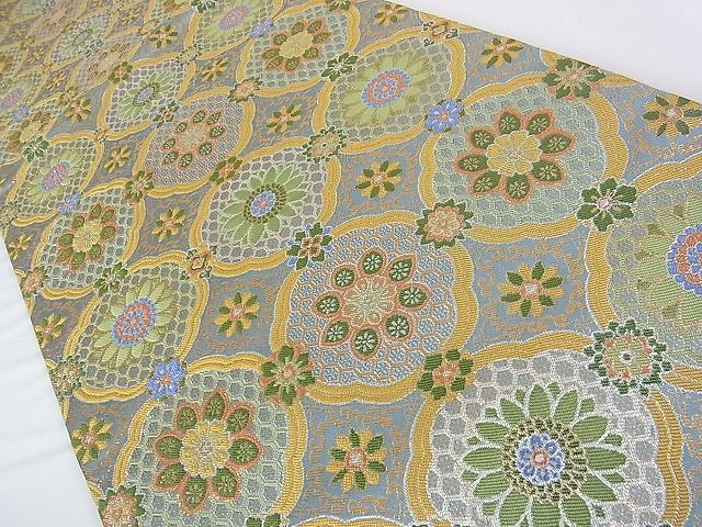 平和屋本店■極上　龍村晋謹製　全通柄袋帯　江華蜀紅錦　金銀糸　逸品　3kh1703 - 平和屋