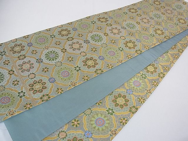 平和屋本店■極上　龍村晋謹製　全通柄袋帯　江華蜀紅錦　金銀糸　逸品　3kh1703 - 平和屋