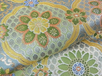 平和屋本店■極上　龍村晋謹製　全通柄袋帯　江華蜀紅錦　金銀糸　逸品　3kh1703 - 平和屋