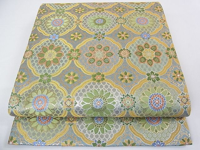 平和屋本店■極上　龍村晋謹製　全通柄袋帯　江華蜀紅錦　金銀糸　逸品　3kh1703 - 平和屋