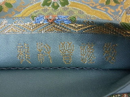 平和屋本店■極上　龍村晋謹製　全通柄袋帯　江華蜀紅錦　金銀糸　逸品　3kh1703 - 平和屋