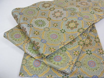 平和屋本店■極上　龍村晋謹製　全通柄袋帯　江華蜀紅錦　金銀糸　逸品　3kh1703 - 平和屋