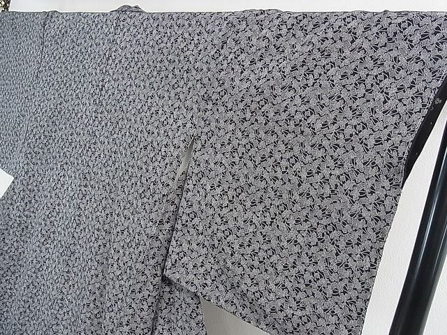平和屋本店■極上　人間国宝　小宮康孝　江戸小紋　大根とおろし金　黒地　逸品　3kh1901 - 平和屋