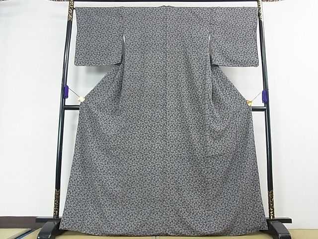 平和屋本店■極上　人間国宝　小宮康孝　江戸小紋　大根とおろし金　黒地　逸品　3kh1901 - 平和屋