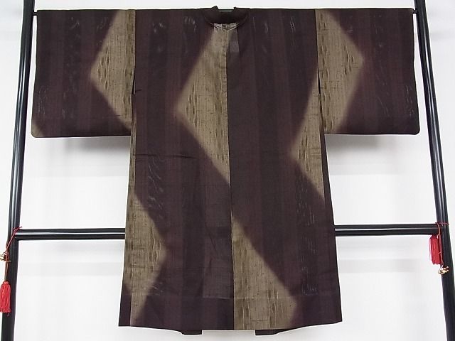 平和屋本店▽極上 十日町 名門青柳謹製 櫛引織 紋紗 長羽織 スリーシーズン 春夏秋 塵除け 正絹 逸品 3kk1693