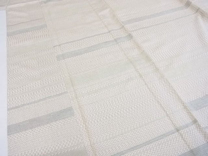 平和屋本店▽極上 本塩沢 やまだ織 単衣 横段霞文 証紙付き 着丈162cm 裄丈65cm 正絹 逸品 3kk2692
