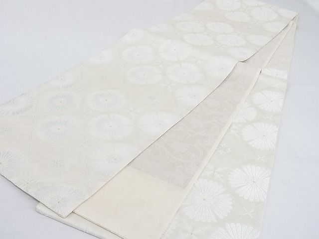平和屋本店■極上　六通柄袋帯　唐織　花菱文　スリーシーズン　春夏秋　金糸　正絹　逸品　3kk2922