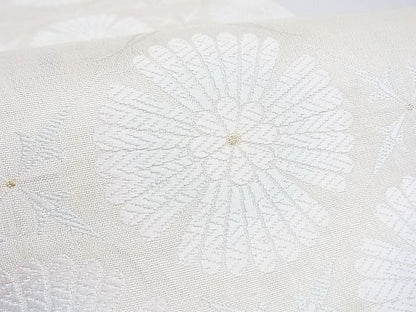平和屋本店■極上　六通柄袋帯　唐織　花菱文　スリーシーズン　春夏秋　金糸　正絹　逸品　3kk2922