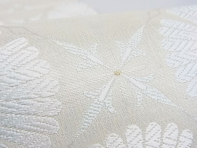 平和屋本店■極上　六通柄袋帯　唐織　花菱文　スリーシーズン　春夏秋　金糸　正絹　逸品　3kk2922