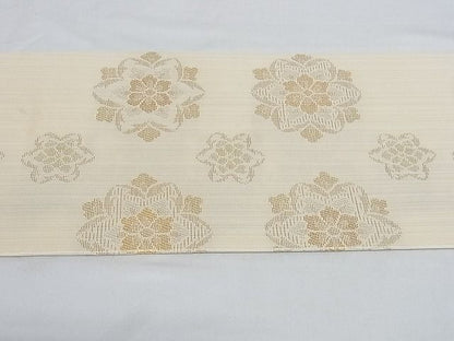 平和屋本店■極上 洛風林 工芸帯地 九寸名古屋帯 舞花文 金糸 正絹 逸品 3kk3042 - 平和屋