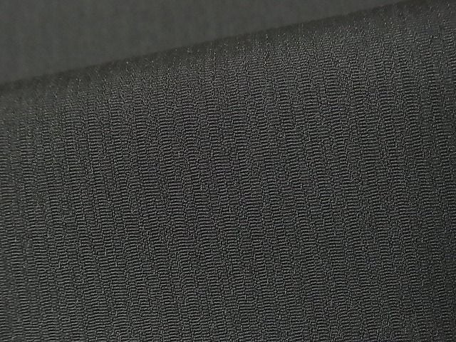 平和屋本店■極上　男性　お召・長襦袢セット　色無地　檳榔子染　正絹　逸品　4kk188