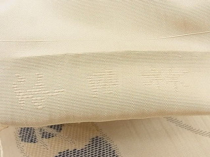 平和屋本店■極上　洛風林　工芸帯地　九寸名古屋帯　花唐草文　正絹　逸品　3kk3628 - 平和屋