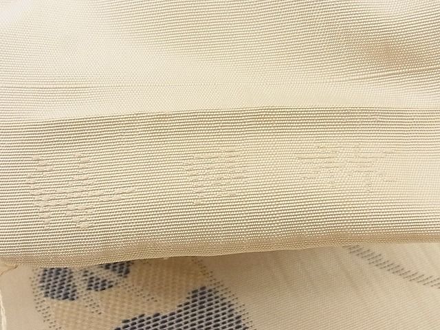 平和屋本店■極上　洛風林　工芸帯地　九寸名古屋帯　花唐草文　正絹　逸品　3kk3628 - 平和屋