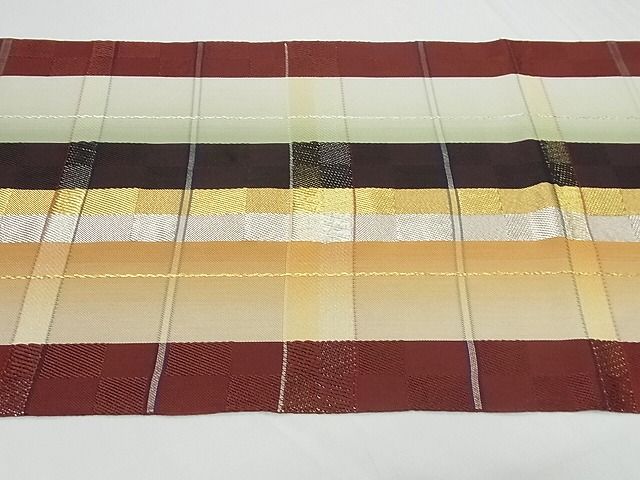 平和屋本店■最高級 龍村平蔵製 六通柄 本袋帯 金銀糸 正絹 逸品 3kk4519 - 平和屋