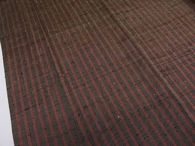 平和屋本店■希少 ざざんざ織 伊兵衛織 単衣 間道 逸品 未使用3s20011