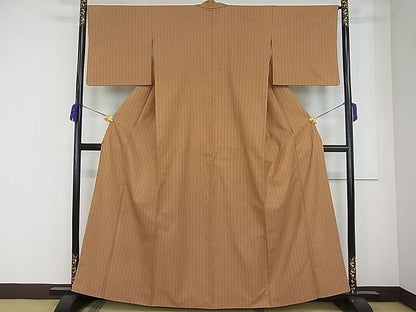 平和屋本店●希少　山下八百子　本場黄八丈　市松綾織　証紙付き　逸品3s20052