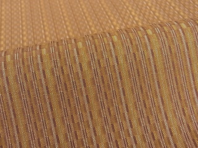 平和屋本店●希少　山下八百子　本場黄八丈　市松綾織　証紙付き　逸品3s20052
