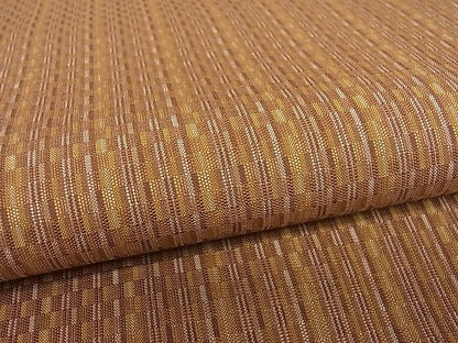 平和屋本店●希少　山下八百子　本場黄八丈　市松綾織　証紙付き　逸品3s20052