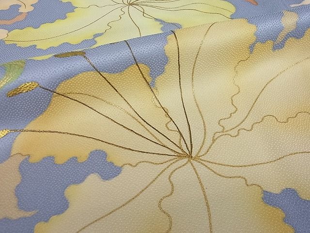 平和屋本店■極上 ジャパンオートクチュール 渡辺雪三郎 訪問着 刺繍 百合 金彩 逸品3s20170