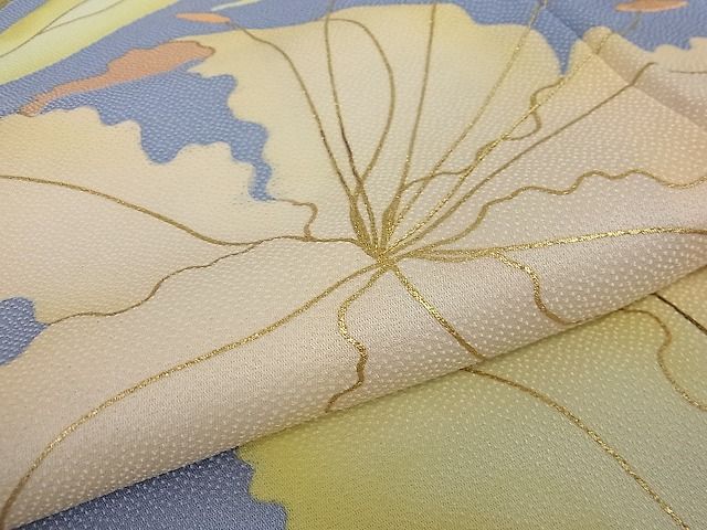 平和屋本店■極上 ジャパンオートクチュール 渡辺雪三郎 訪問着 刺繍 百合 金彩 逸品3s20170