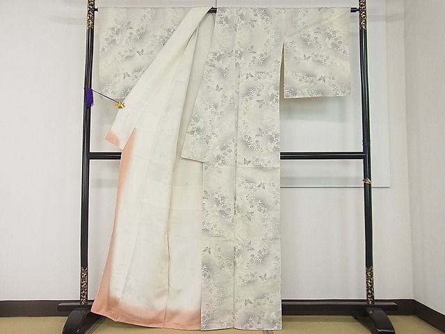 平和屋本店●極上 本場大島紬 白恵泥 恵大島織物 二代目・恵美和雄謹製 青嵐し 証紙付き 逸品 未使用 CZAA0052s4