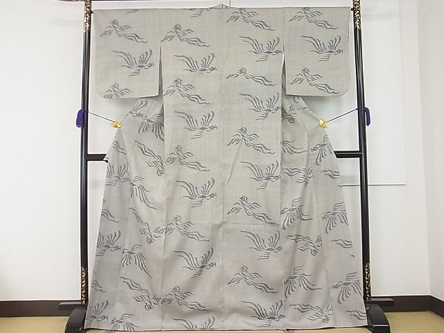 期間限定セール30％off●極上 浦野理一 経節紬 鳳凰 逸品3s20701
