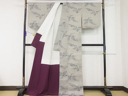 期間限定セール30％off●極上 浦野理一 経節紬 鳳凰 逸品3s20701