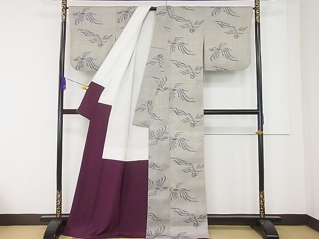 期間限定セール30％off●極上 浦野理一 経節紬 鳳凰 逸品3s20701