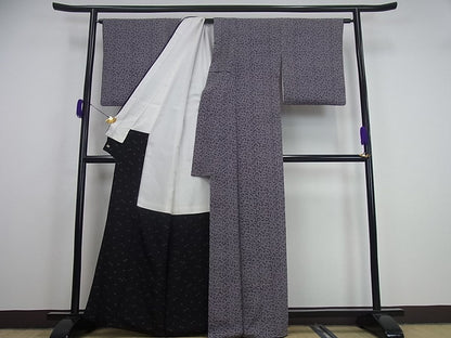 平和屋本店●極上　人間国宝　小宮康孝　江戸小紋　花尽くし　黒地　三越扱い　逸品3s740