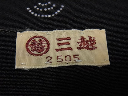 平和屋本店●極上　人間国宝　小宮康孝　江戸小紋　花尽くし　黒地　三越扱い　逸品3s740