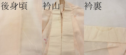平和屋着物■上質な長襦袢 無双仕立て 舞花紋 暈し染め 逸品 CAAG4413yk