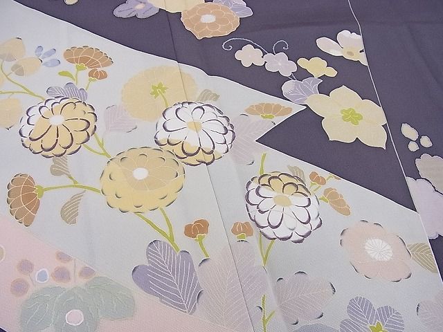 平和屋本店■極上　創業460年・千總　訪問着　辻が花　手描き　藤煤竹色地　高島屋扱い　逸品　未使用　BAAA3173zb4 - 平和屋