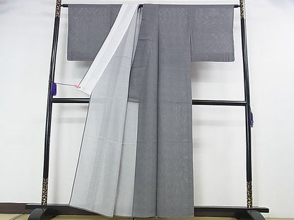 平和屋本店■極上　夏物　創業460年・千總　江戸小紋　絽　鮫小紋柄　黒地　反端付き　逸品　未使用　DZAA0718kh4 - 平和屋