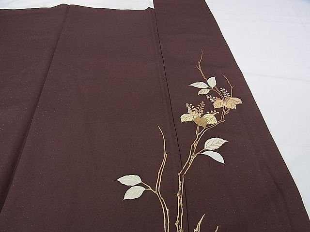 平和屋本店■極上　創業460年・千總　訪問着　刺繍　桐花文　赤褐色地　金彩　ゑり善扱い　逸品　DZAA1319kh4 - 平和屋