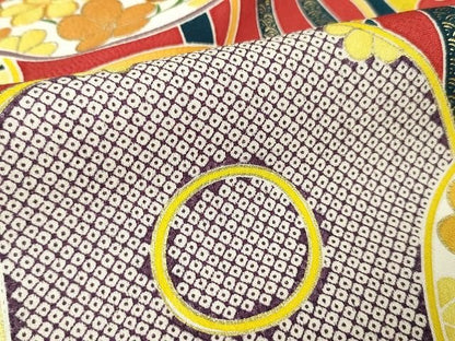 平和屋本店■極上　創業460年・千總　振袖　駒刺繍　鏡裏花文　金彩　逸品　DZAA1941kh4 - 平和屋
