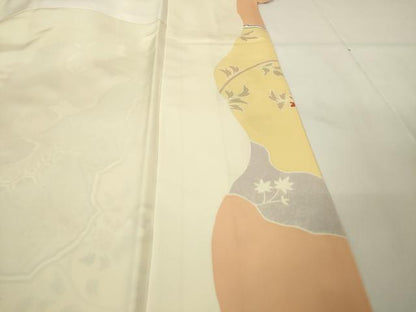 平和屋本店■極上　創業460年・千總　訪問着　駒刺繍　貝桶　貝合わせ花文　赤香色地　金彩　逸品　DZAA2536kh5 - 平和屋