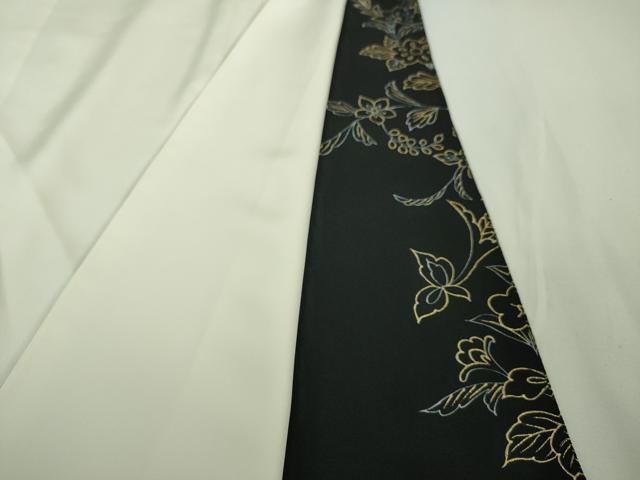 平和屋本店■極上　創業460年・千總　黒留袖　駒刺繍　更紗花鳥文　金彩　逸品　DZAA3101kh5 - 平和屋