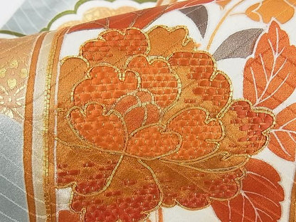 平和屋本店■極上　創業460年・千總　振袖　駒刺繍　几帳花文　金彩　松坂屋扱い　正絹　逸品　KAAA1105kk4 - 平和屋