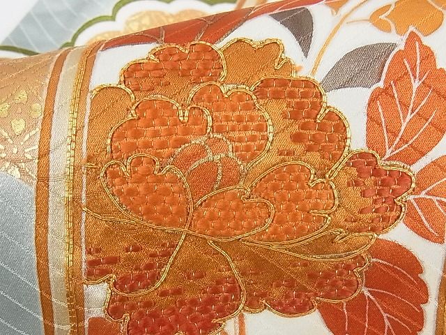 平和屋本店■極上　創業460年・千總　振袖　駒刺繍　几帳花文　金彩　松坂屋扱い　正絹　逸品　KAAA1105kk4 - 平和屋