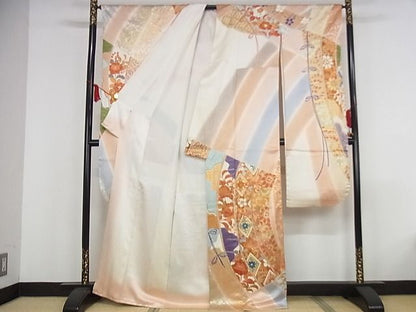 平和屋本店■極上　創業460年・千總　振袖　駒刺繍　几帳花文　金彩　松坂屋扱い　正絹　逸品　KAAA1105kk4 - 平和屋