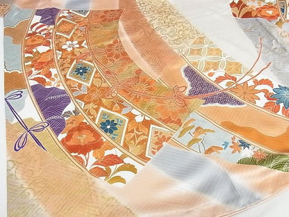平和屋本店■極上　創業460年・千總　振袖　駒刺繍　几帳花文　金彩　松坂屋扱い　正絹　逸品　KAAA1105kk4 - 平和屋