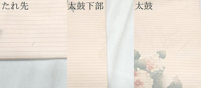 平和屋着物＊夏物　絽塩瀬　九寸名古屋帯　紫陽花　銀彩　正絹　逸品　CABJ4732fb