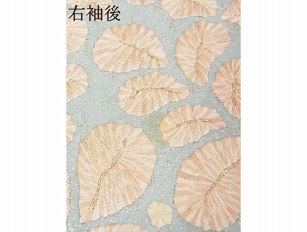 平和屋本店●最高級 振袖・長襦袢セット 総刺繍 辻が花 金通し地 着丈160.5cm 裄丈64cm 正絹 逸品 4kk0004