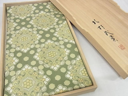 平和屋本店■最高級　人間国宝　北村武資　経錦　六通柄袋帯　正倉院花紋　共箱付き　正絹　逸品　4kk0373 - 平和屋