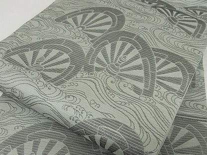 平和屋本店■極上　夏物　西陣　川島織物　九寸名古屋帯　片輪車　正絹　逸品　4kk10005 - 平和屋